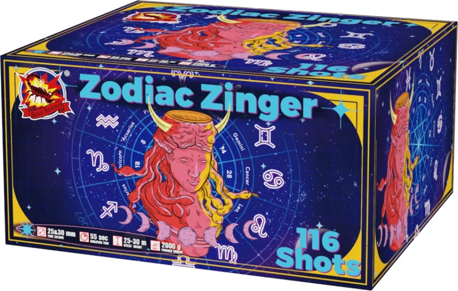 Zahradní ohňostroj ZODIAC ZINGER 116 ran