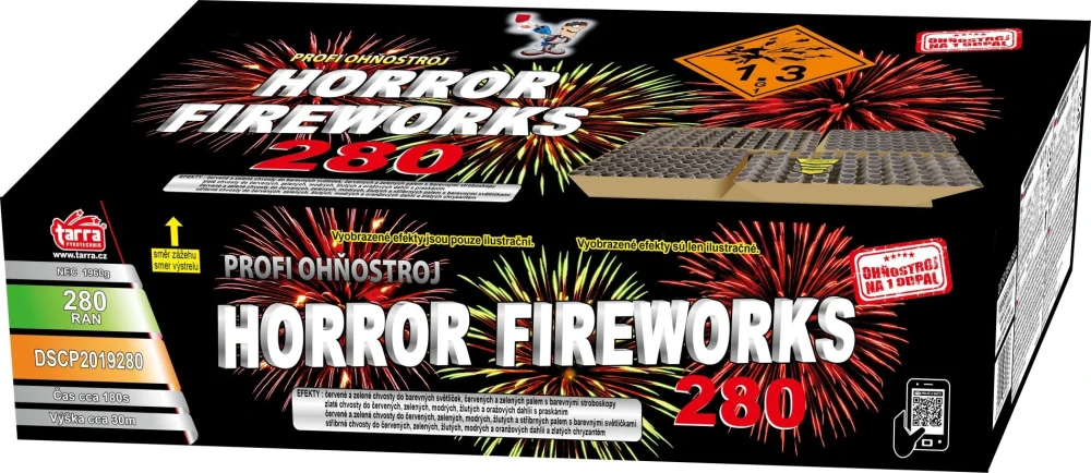 Zahradní ohňostroj HORROR FIREWORKS 280 ran