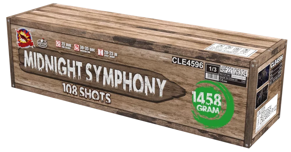 Zahradní ohňostroj Midnight symphony 108 ran